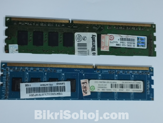 DDR 3 2GB+2GB RAM 1330 MHz